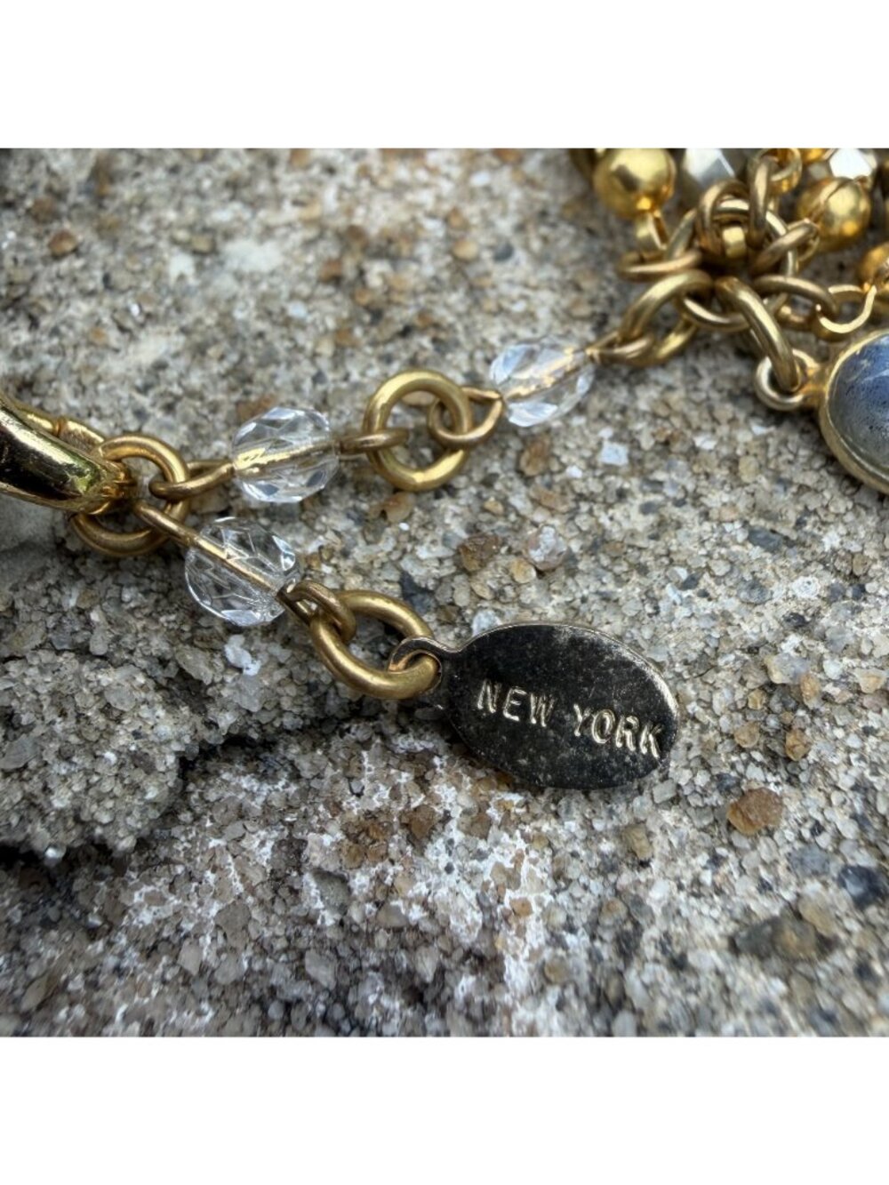 Rachel Reinhardt Multi-Strand Gold Bracelet Labradorite & Faceted Onyx Celestial - Picture 9 of 14